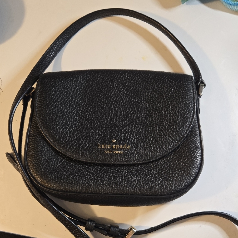 Kate Spade Black Pebbled Crossbody Bag